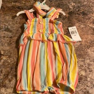 Baby Girl Jessica Simpson Striped Romper NWT